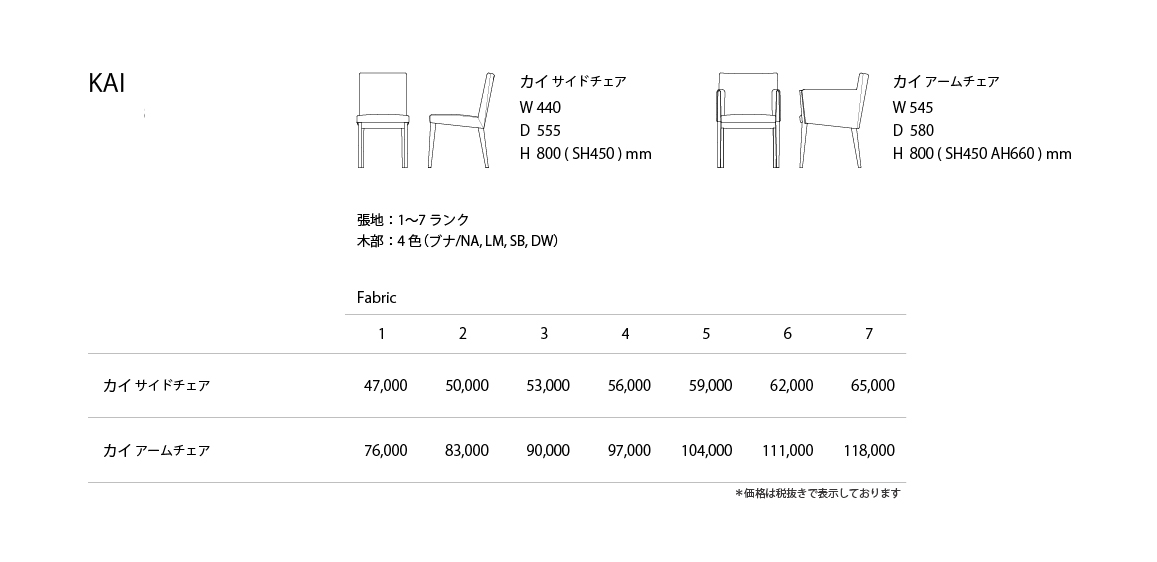 KAI Price List